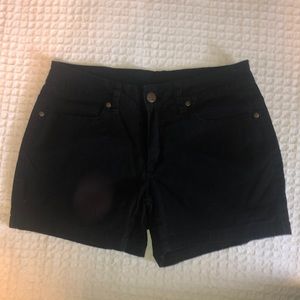 Comfy black denim shorts